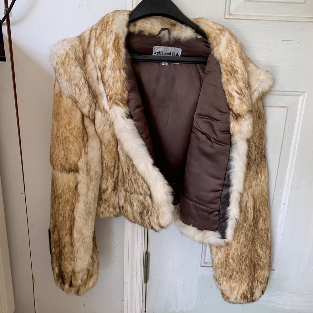 Genuine Rabbit Fur Coat | Size Medium